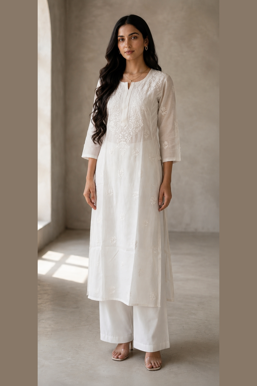 Lunelle Ivory Side Seamless Kurti